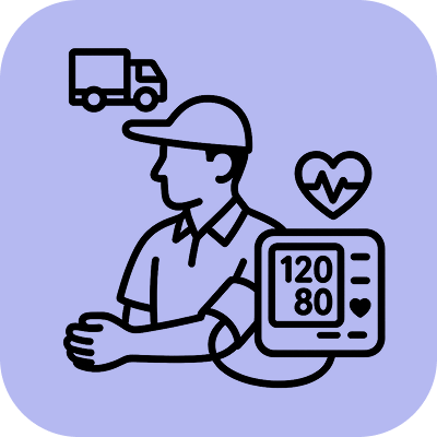 Измерение артериального давления и пульса водителя